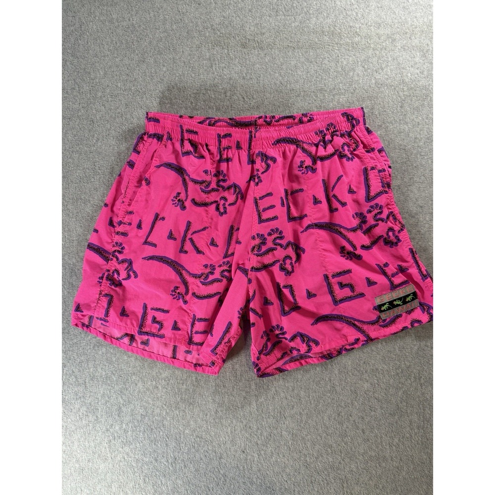 Vintage Gecko Hawaii Neon Swim Shorts -‎ Medium